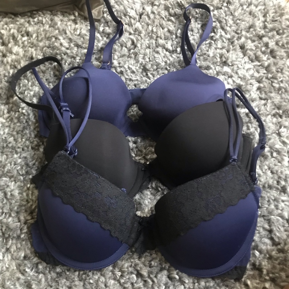 Aerie Bra Lot Size 30C Like New Blue Black